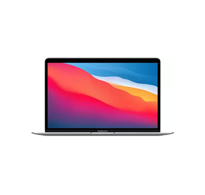 apple macbook air (mgn93hn/a) laptop (apple m1 chip/ 8gb ram/ 256gb ssd/ mac os big sur/ 13.3-inch/ 1year warranty), silver