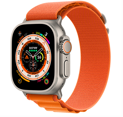 apple watch (mqfl3hn/a) (ultra gps + cellular/ 49mm titanium case with orange alpine loop) ,orange