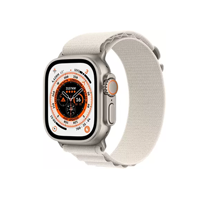 apple watch (mqfr3hn/a) ultra gps + cellular (starlight alpine strap, medium)