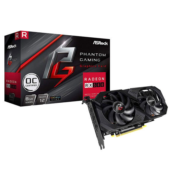 Graphics Card Rx 580 8gb Oc Phantom Gaming D 8gb Gddr5 Asrock