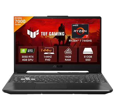 asus tuf a15 (fa506ncg-hn200ws) gaming laptop (amd octa core ryzen 7-7445hs/ 16gb ram/ 512gb ssd/ 15.6