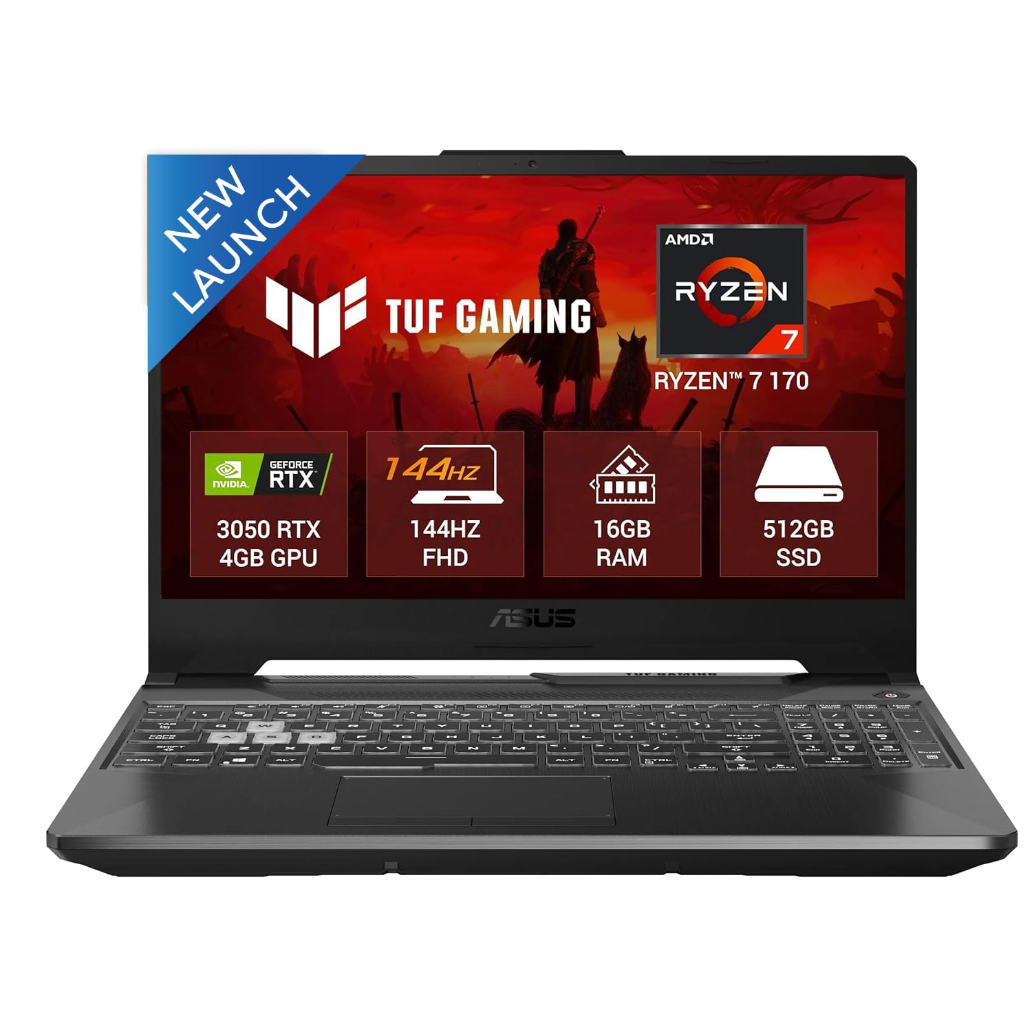 asus tuf a15 (fa506ncq-hn006w) gaming laptop (amd ryzen 7 170/ rtx 3050-4gb/ 16gb ram/ 512gb ssd/fhd, 15.6