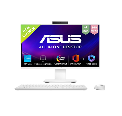 asus (v440vab-kwpc001ws) all in one desktop pc (intel core i3-1315u/ 8gb ram/ 512gb ssd/ windows 11 home + ms office/ 23.8