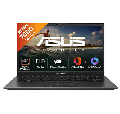 asus vivobook go 14 (e1404fa-eb2542ws) thin & light laptop ( amd ryzen 5 7520u/ 16gb ram/ 512gb ssd/ 14 inch fhd/ windows 11/ ms office home 2024/ m365 basic),black