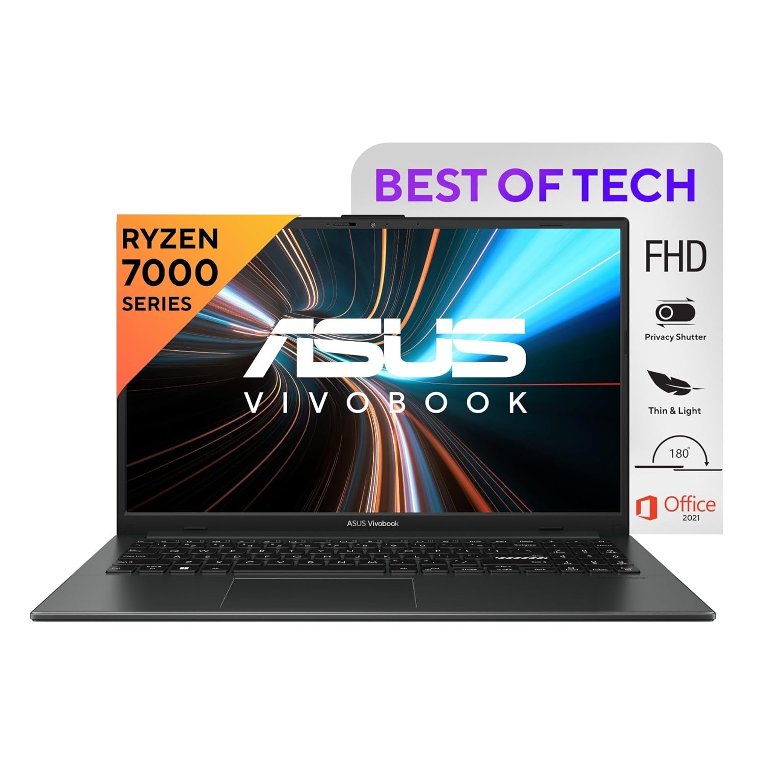 asus vivobook go 15 (e1504fa-bq2490ws) thin and light laptop (amd ryzen 5 quad core 7520u/16 gb ram/512 gb ssd/15.6 inches/windows 11 home/black/1.8 kg) 1 year warranty