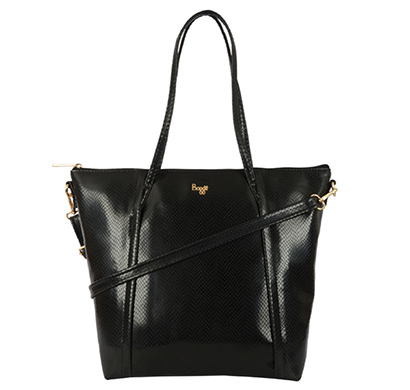 baggit (807_owc) pvc women casual bag ( black)