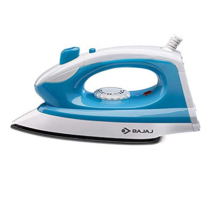 bajaj (ds 100) dry iron with spray (white and blue)