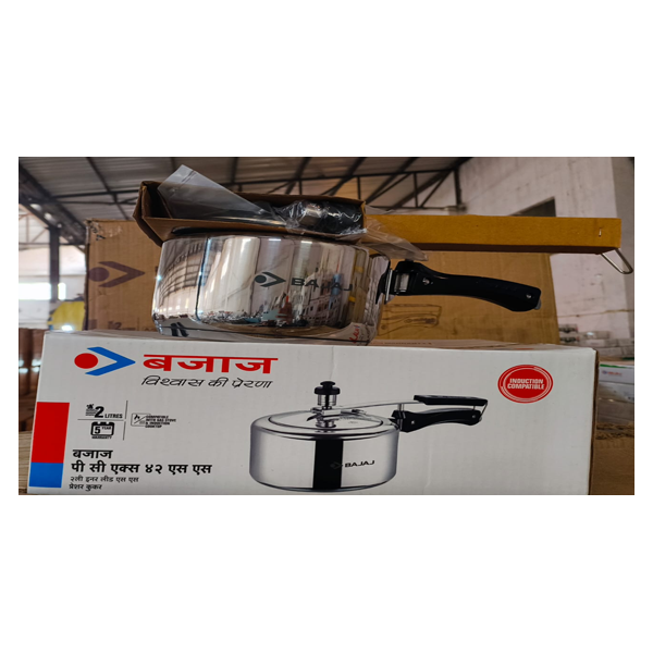 Bajaj Pcx 42 Ss 2l Stainless Steel Pressure Cooker With Inner Lid