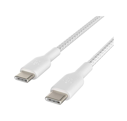 belkin (cab004bt1mwh) boost charge braided usb-c to usb-c cable, white (1m/3.3ft)