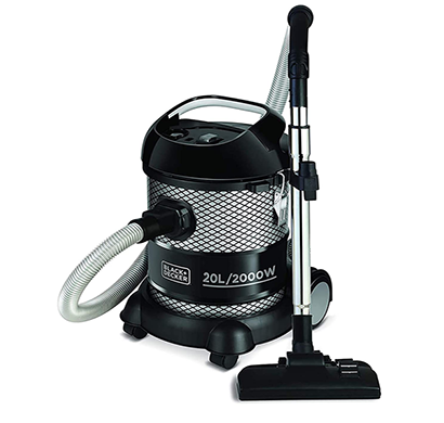 black+decker ( bv2000) 2000w drum vacuum cleaner ( black)