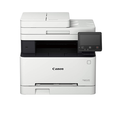 canon image class mf643cdw multi function laser colour printer, white/black