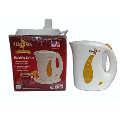 chef pro cpk 806 0.6-litre electric kettle (white)