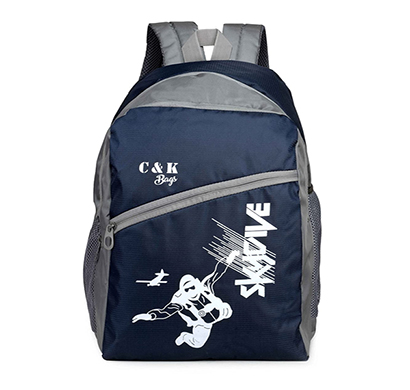 chris & kate ( ckb_122ss) polyester 26 ltr blue school backpack