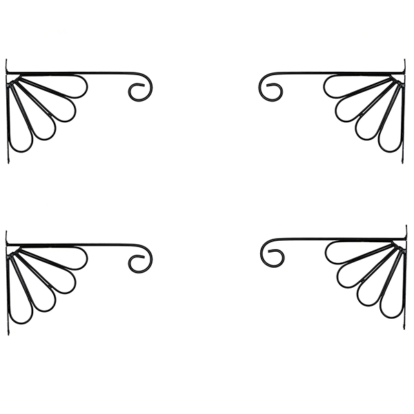 Wholesale CINAGRO Iron Plants Hanging Bracket/ Flower Shape Wall Mounted  Hanger/ Flower Pot Hook for Patio, Lawn, Garden Indoor/Outdoor (Pack of 4,  Black) with best liquidation deal