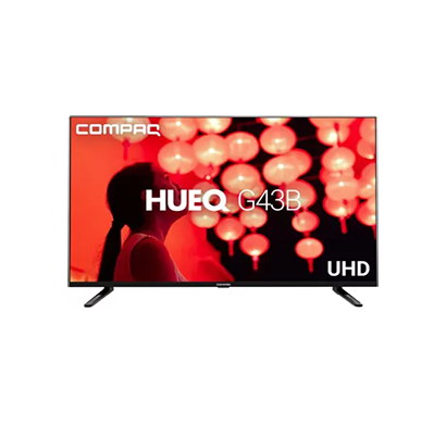 compaq (cq43apudbl) hueq g43b 108 cm (43 inch) ultra hd (4k) led smart android tv