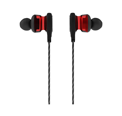 corseca (dmhf44) scarlet bassplus in-ear sporty headphones with integrated mic and volume control (blue and maroon)