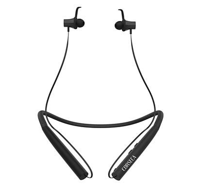 corseca nek (dm4920) plus bluetooth wireless earphone with immersive stereo sound long battery life with mic (black and grey)