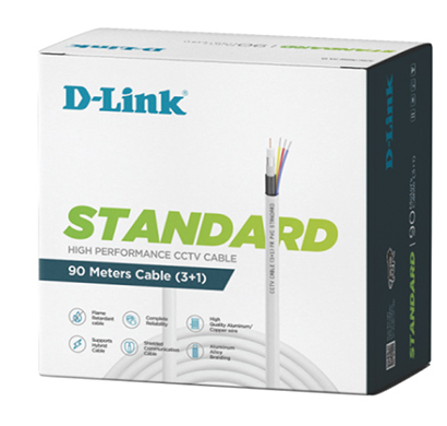 d link (dcc-cal-90) cctv standard cable ( white)