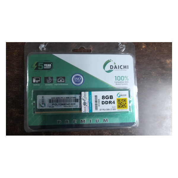 Daichi 8GB DDR4 PC-4 2666MHz (21300) Laptop RAM with 5 years warranty