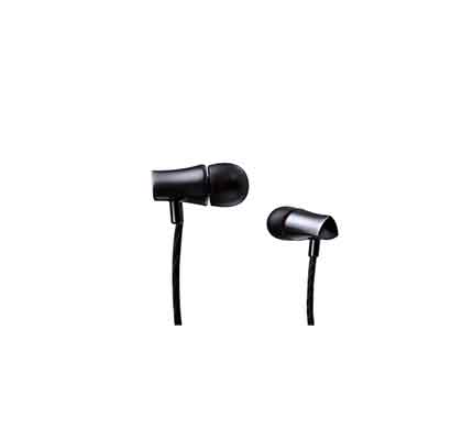 debock (e21) wired in-ear headphones with multi-function button, in-line microphone (black)