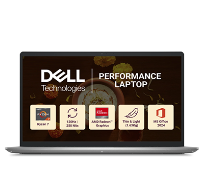 dell 15 (dc15255) laptop (amd ryzen 7 octa core 7730u/ 16gb ram/ 512gb ssd/ windows 11/ with ms office 2024/ 15.6