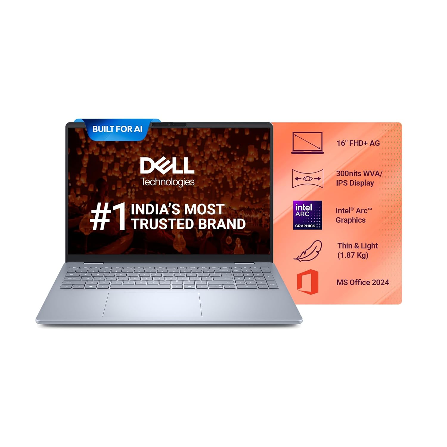 dell db16250 (odb1625021201rinu1)thin & light ai laptop (intel core ultra 7 256v/ 16gb ram/512gb ssd/ arc graphics/16