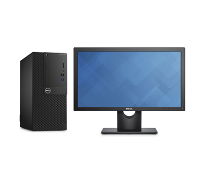 dell optiplex 3050 mt desktop (intel core i5-7500/ 4gb ram / 1tb hdd/ windows 10 pro/ 19.5 inch monitor/ 3 years warranty) black