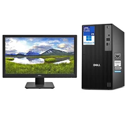dell pro tower essential qvt1260 (intel core i5/ 14th gen/ 8gb ram/ 512gb ssd/ ubuntu/ no odd/ 19.5 inch monitor/ 3 years warranty), black