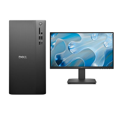 dell tower (ect1250) desktop pc (intel core i3-14100/ 8gb ddr5/ 512gb ssd/ ubuntu/ 21.5