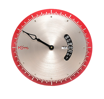 diamante a la mode easy life designer and latest stylish metal wall clock for home (silent movement, red & silver)