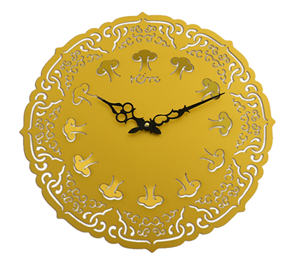 diamante a la mode lucky clouds designer and latest stylish metal premium wall clock for home (silent movement, gold)