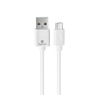 digirock (pd03) 2.4a type c data and charging cable (white)