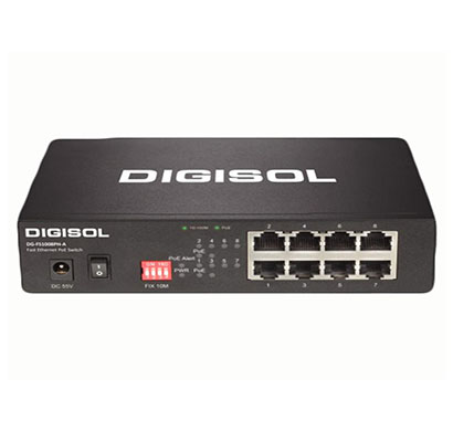 digisol dg-fs1008ph-a/is fast ethernet unmanaged switch 8 port with 4 poe ports