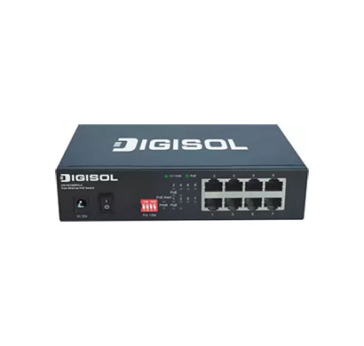 digisol dg-gs1008ph-a/is 8 port giga w/ 4 poe eth unmanaged switch, ext power adapter