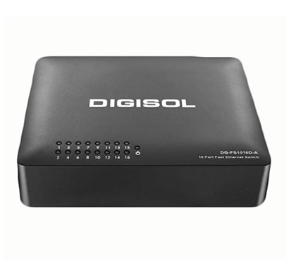 digisol dg-fs1016d-a/is 16 port 10/100 mbps fast ethernet unmanaged switch