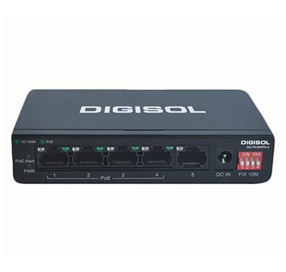 digisol (dg-fs1005ph-a/is) 5-port fast ethernet switch with 4 poe+ ports