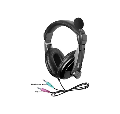 elista crown (ew100sm-02) multimedia headphone with mic pc/laptop wired headset (black, on the ear)