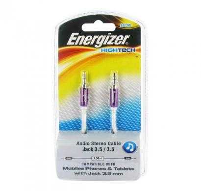 energizer audio stereo cable, metal serie for mobiles 1.5m purple