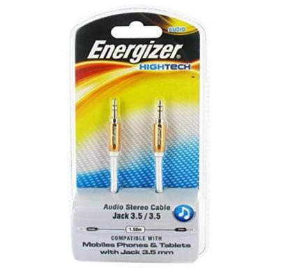energizer audio stereo cable, metal serie for mobiles1,5 m orange