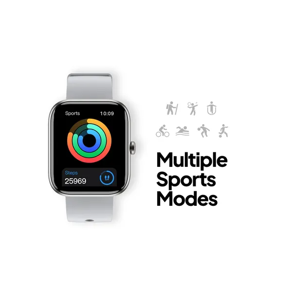 Buy Mibro C2 Smart Watch 1.69-inch Touch Control HD Screen 24H Heart Rate &  Monitoring SpO2 Sensor Measurement 20 Sports Mode Fitness Watch - White  Online at desertcartINDIA