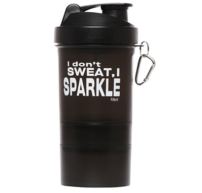 fitkit sprint fk98605 bottle shaker 500ml (black)