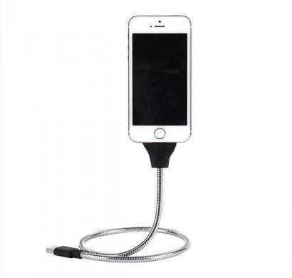 flexible metal usb charging data cable with stand holder  