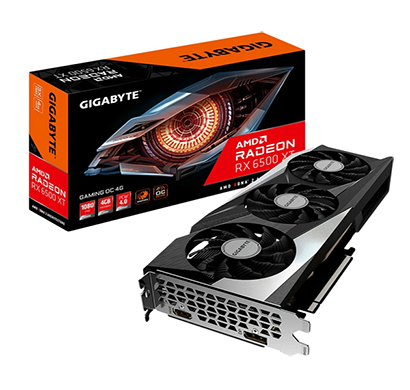 gigabyte gv-r65xt gaming oc-4gd gddr6 4 gb amd radeon chipset 64 bit 18000 mhz graphics card