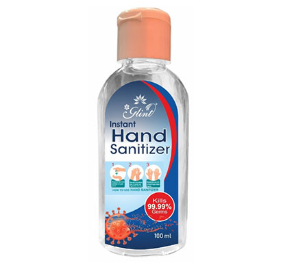 glint instant hand sanitizer gel 70% ethanol ( 100ml)