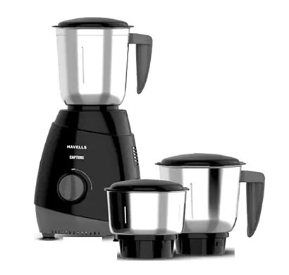 havells (ghfmgdek050) capture 500 w mixer grinder 3 jar ( black)