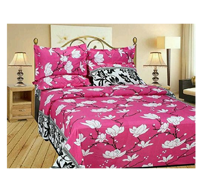 homdazal ( mg-sheet-35 ) 3d bedsheet with pillow covers polycotton ( multicolor)