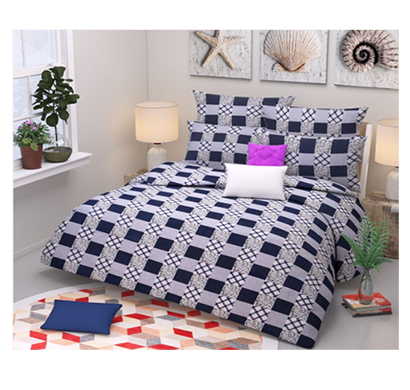 homdazal ( mg-sheet-57 ) 3d bedsheet with pillow covers polycotton ( multicolor)