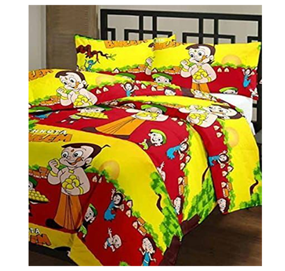 homdazal ( mg-sheet-62 ) 3d bedsheet with pillow covers polycotton ( multicolor)