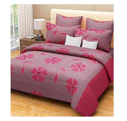 homdazal ( mg-sheet-65 ) 3d bedsheet with pillow covers polycotton ( multicolor)