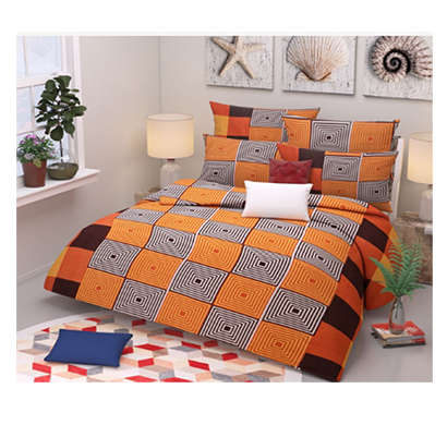homdazal ( mg-sheet-67 ) 3d bedsheet with pillow covers polycotton ( multicolor)